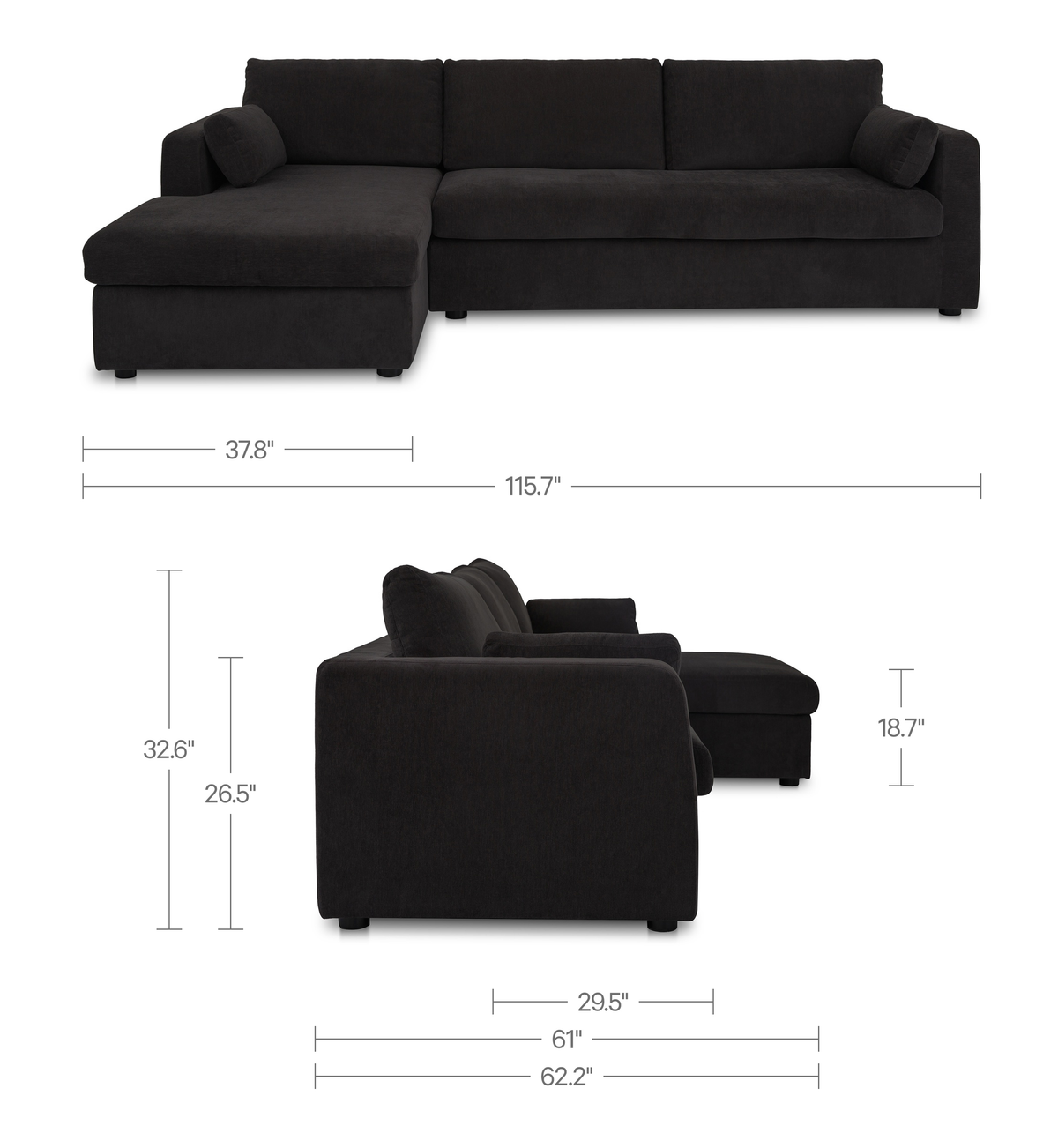 Burrow Sleeper Sectional With Storage Chaise