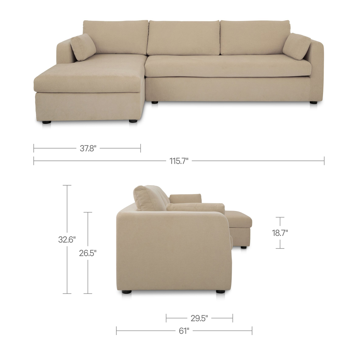 Burrow Sleeper Sectional With Storage Chaise