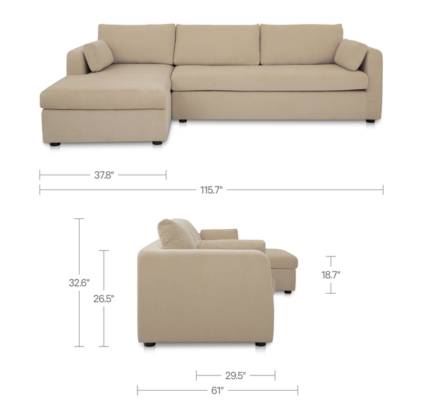 Burrow Sleeper Sectional With Storage Chaise