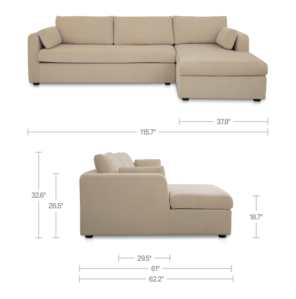 Burrow Sleeper Sectional With Storage Chaise