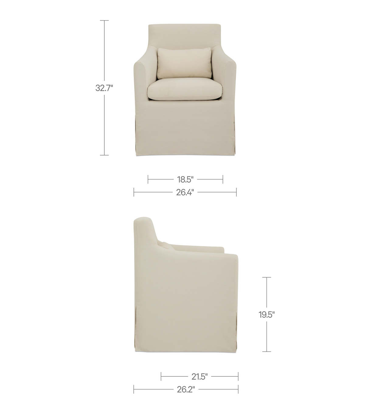 Lydia Outdoor Slipcover Dining Chair