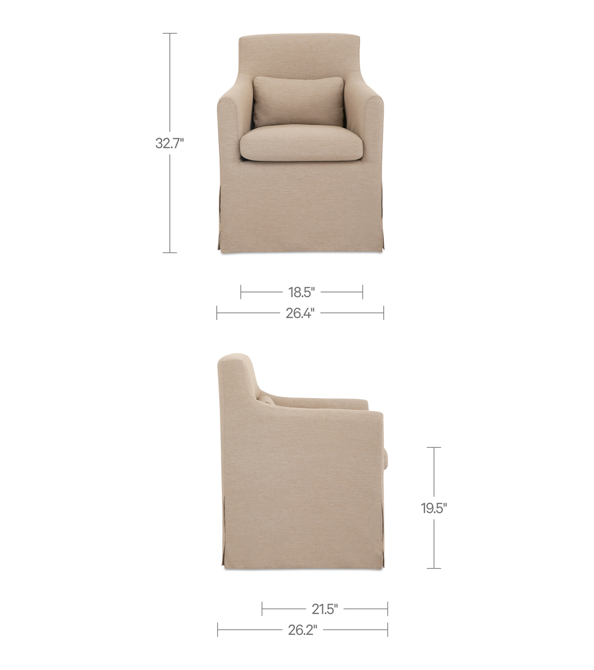 Lydia Outdoor Slipcover Dining Chair