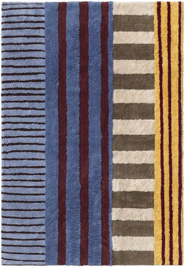 Color On Indigo Blue Washable Rug Lorena Canals C Co Ibl B 1