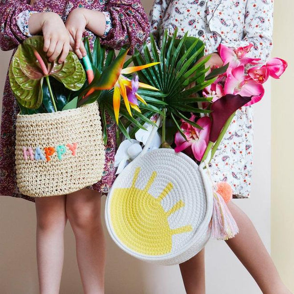 sun woven cotton rope bag by meri meri 2