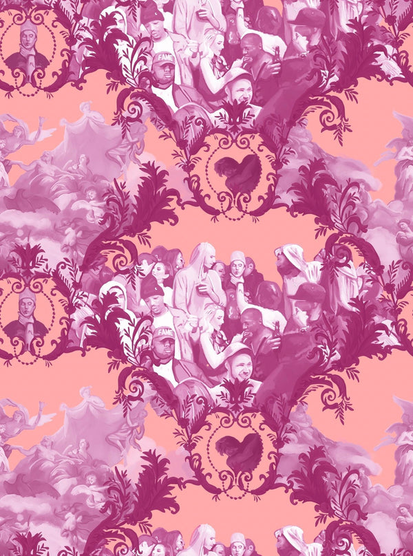 God Save the Biebs Wallpaper in Blush/Pinks