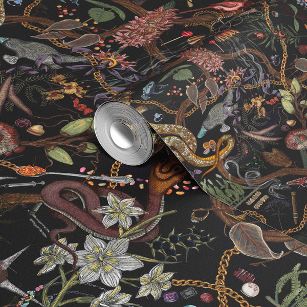 Glamour Life Wallpaper in Black/Multi