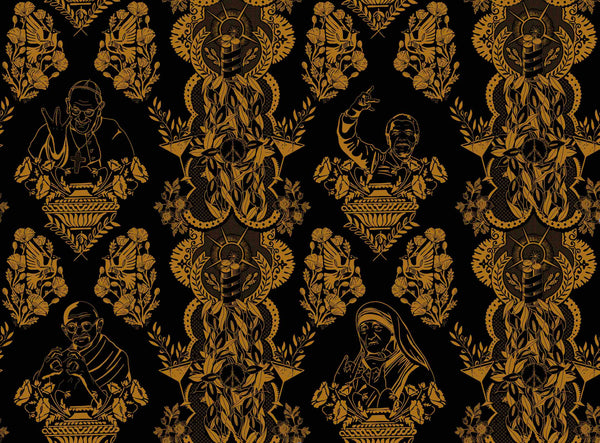 Real Ones Wallpaper in Black/Gold