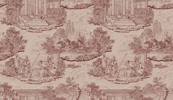 Thuglife Wallpaper in Blush/Maroon