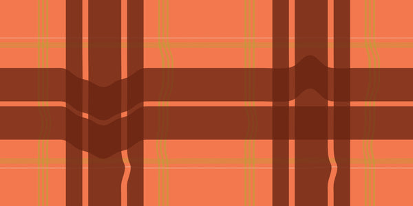 Warped Plaid Wallpaper in Orange/Rust/Lime
