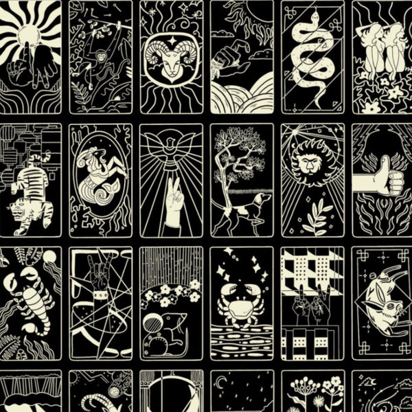 What's Your Sign Wallpaper in Black/Off-White