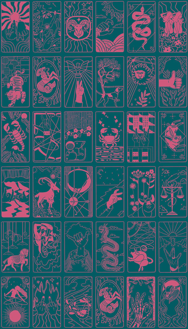 What's Your Sign Wallpaper in Nightshade/Hot Pink