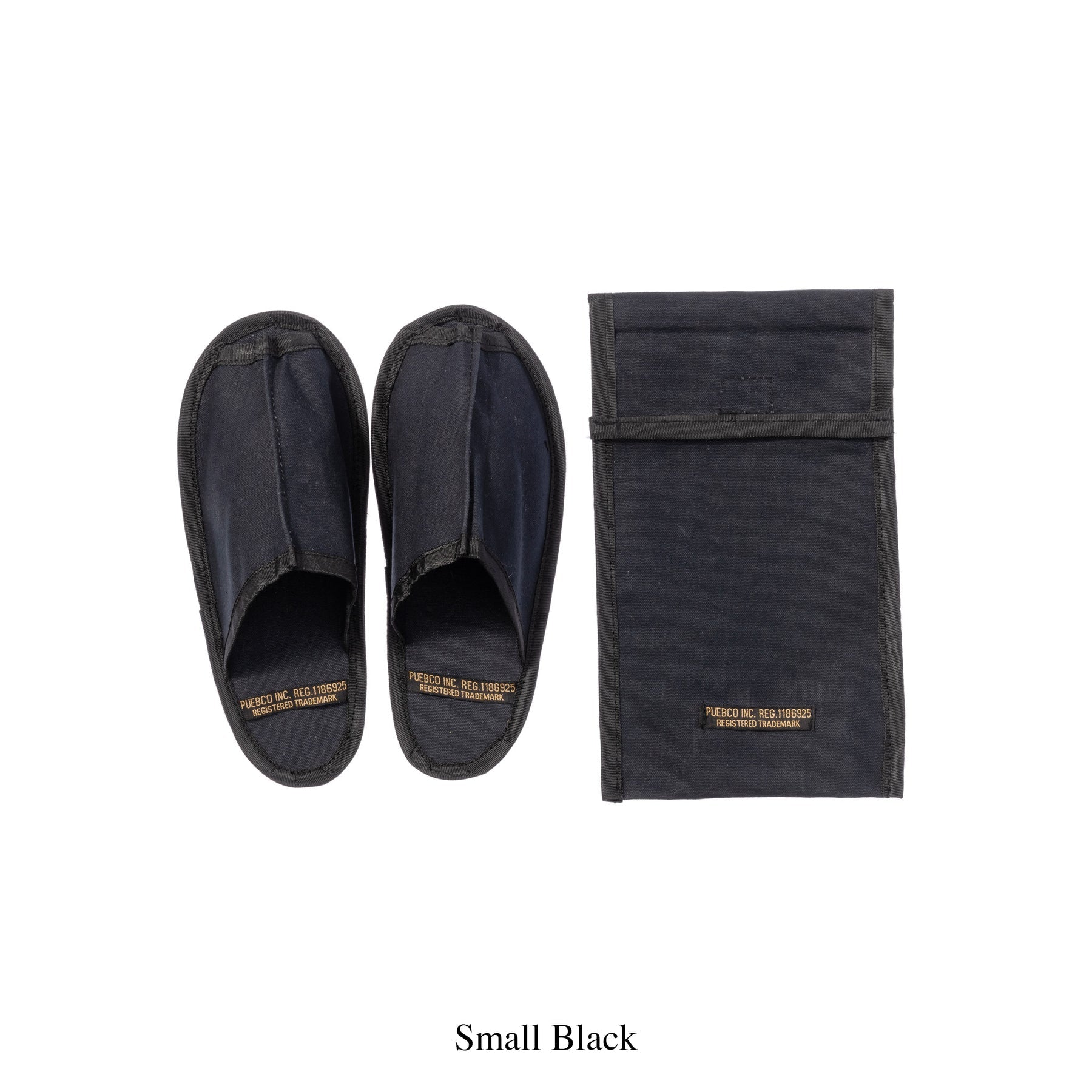 Waxed Canvas Portable Slipper - Small in Black
