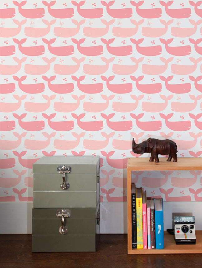 Whales Wallpaper in Bloom design by Aimee Wilder