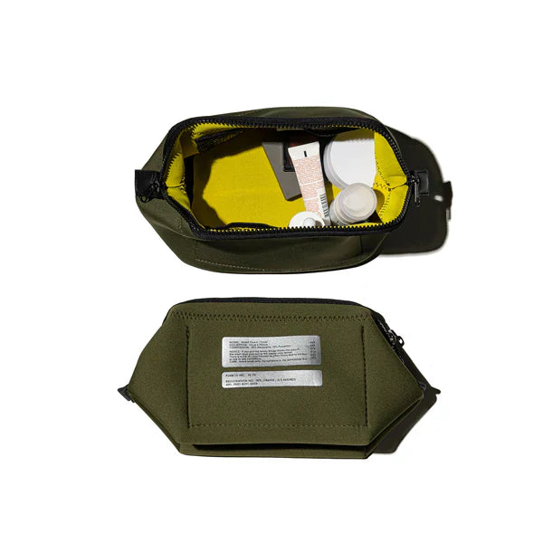 Wired Pouch Small in Olive & Yellow