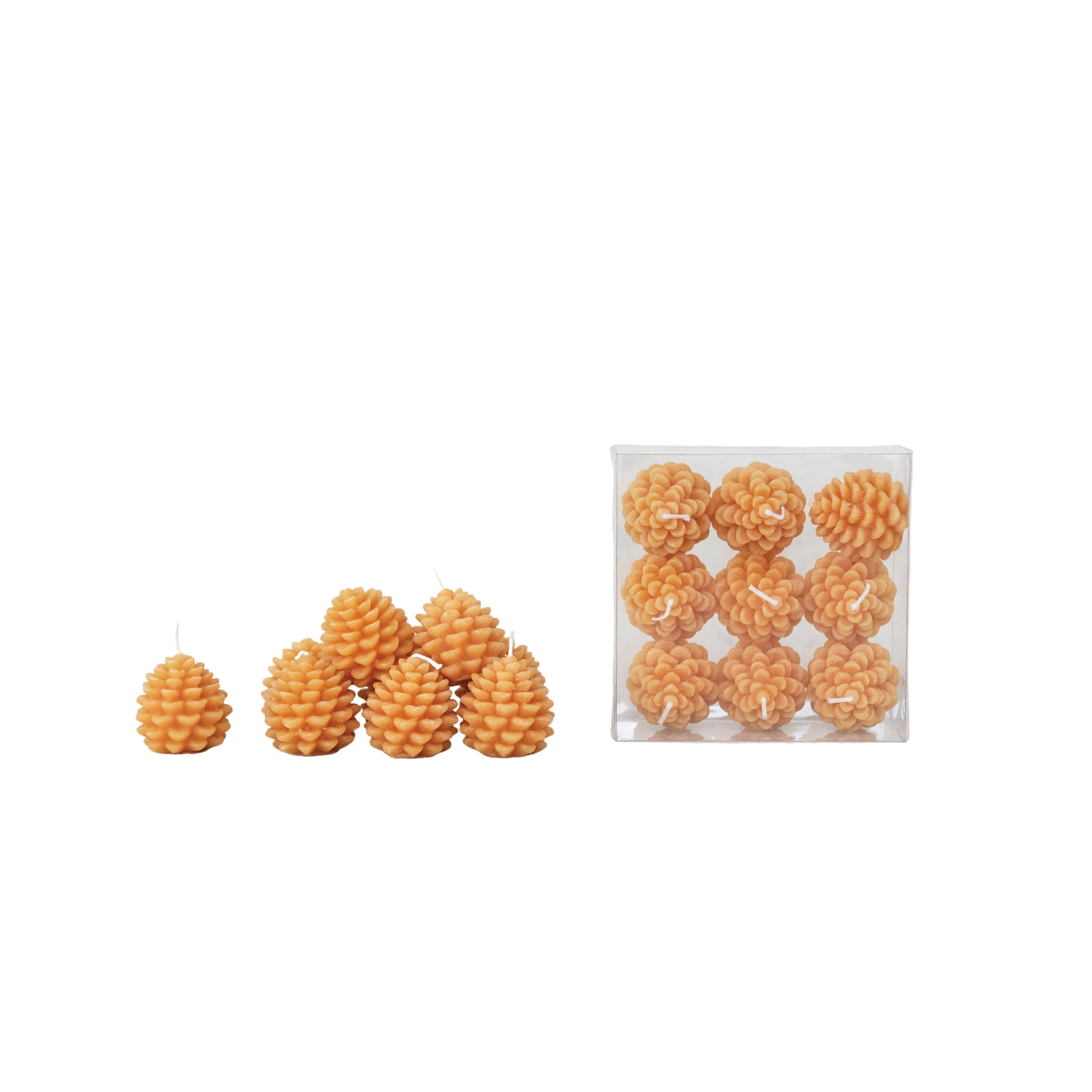Pinecone Shaped Tealights - Set of 9