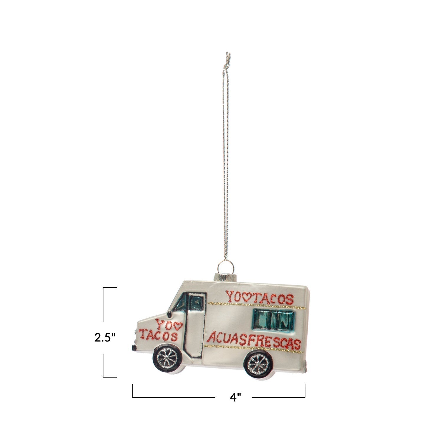 Hand-Painted Taco Truck Ornament