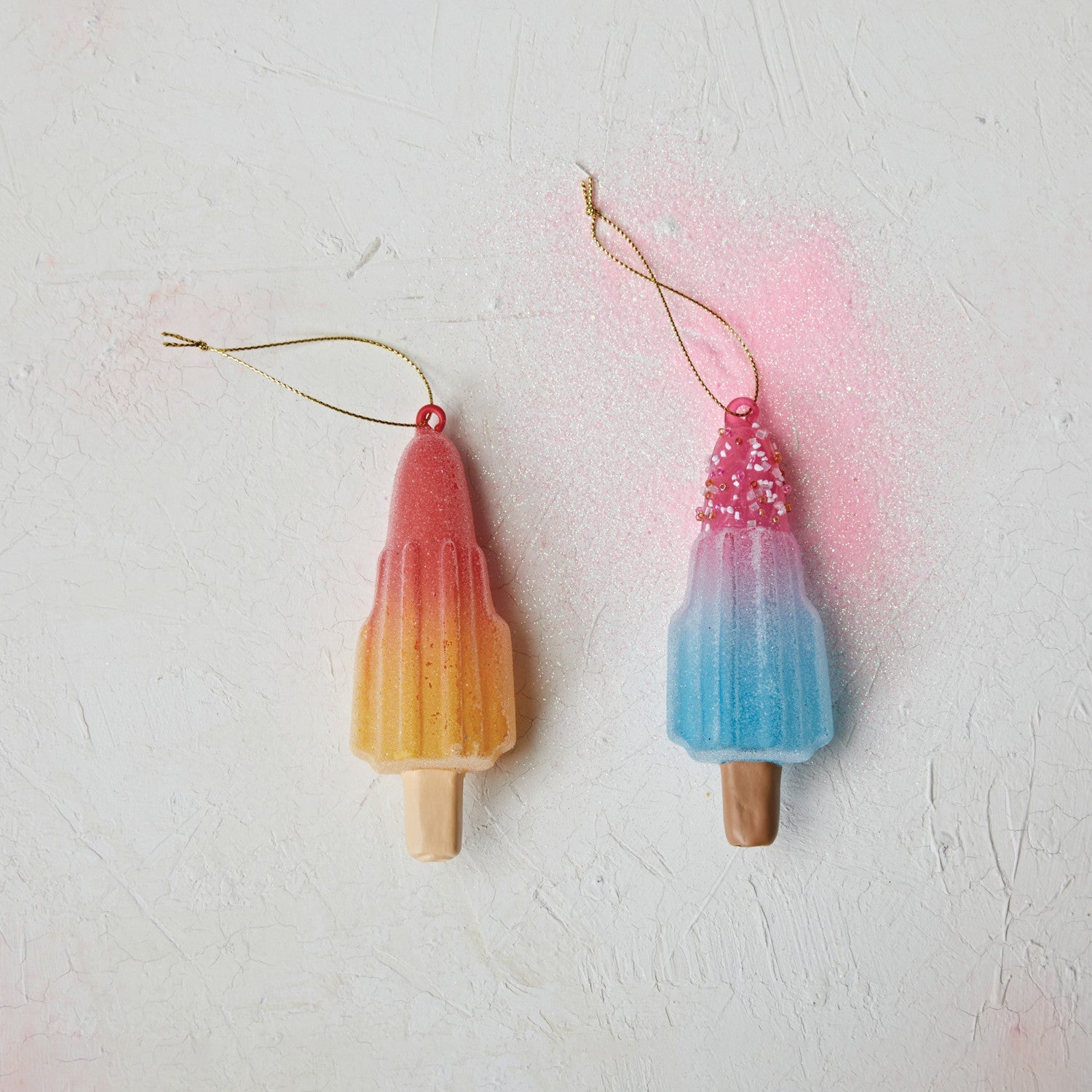 hand painted popsicle ornament