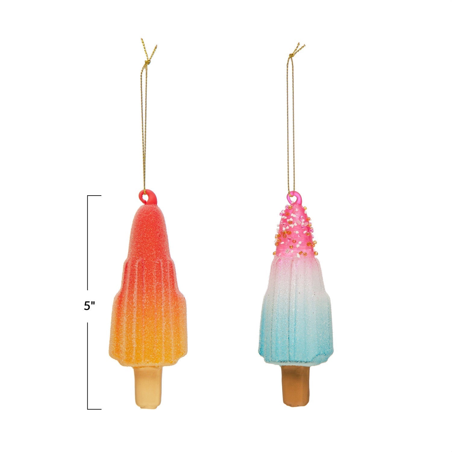 hand painted popsicle ornament