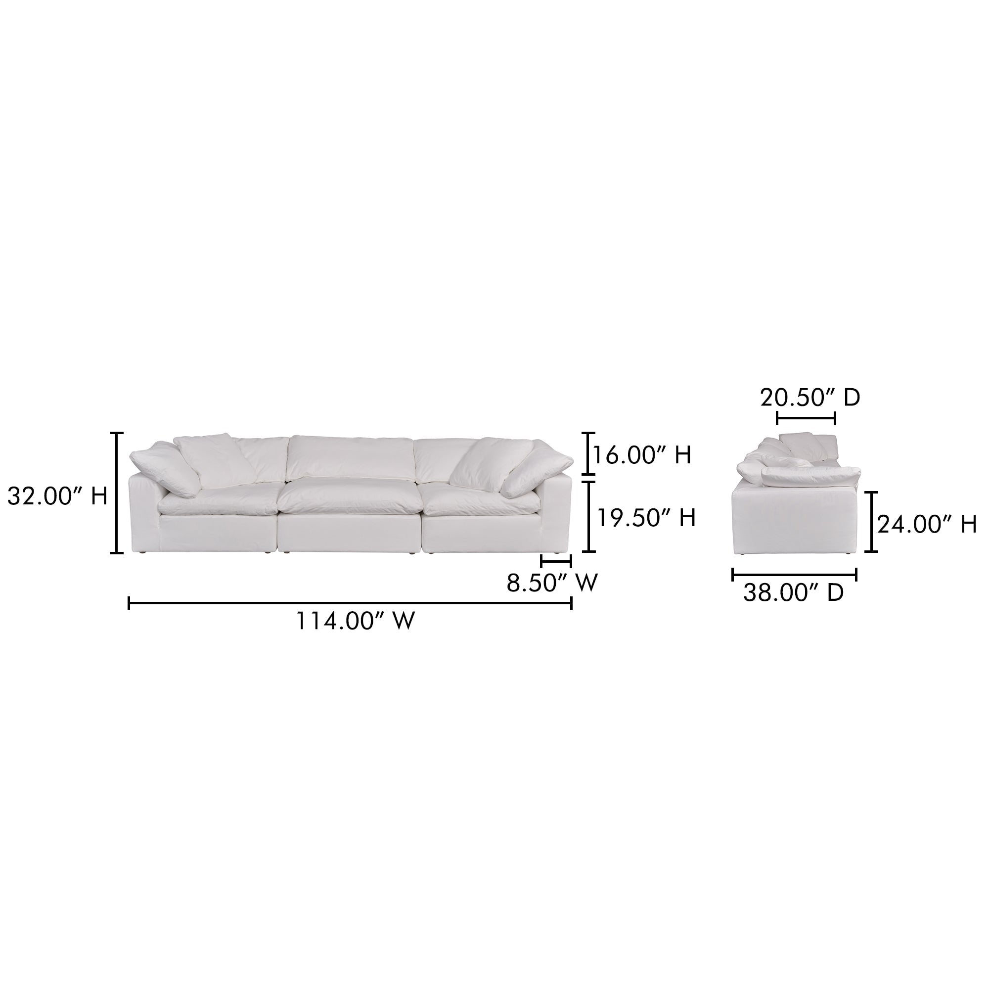 Terra Modular Sofa Moes Home Collection Mhc Yj 1027 49 26