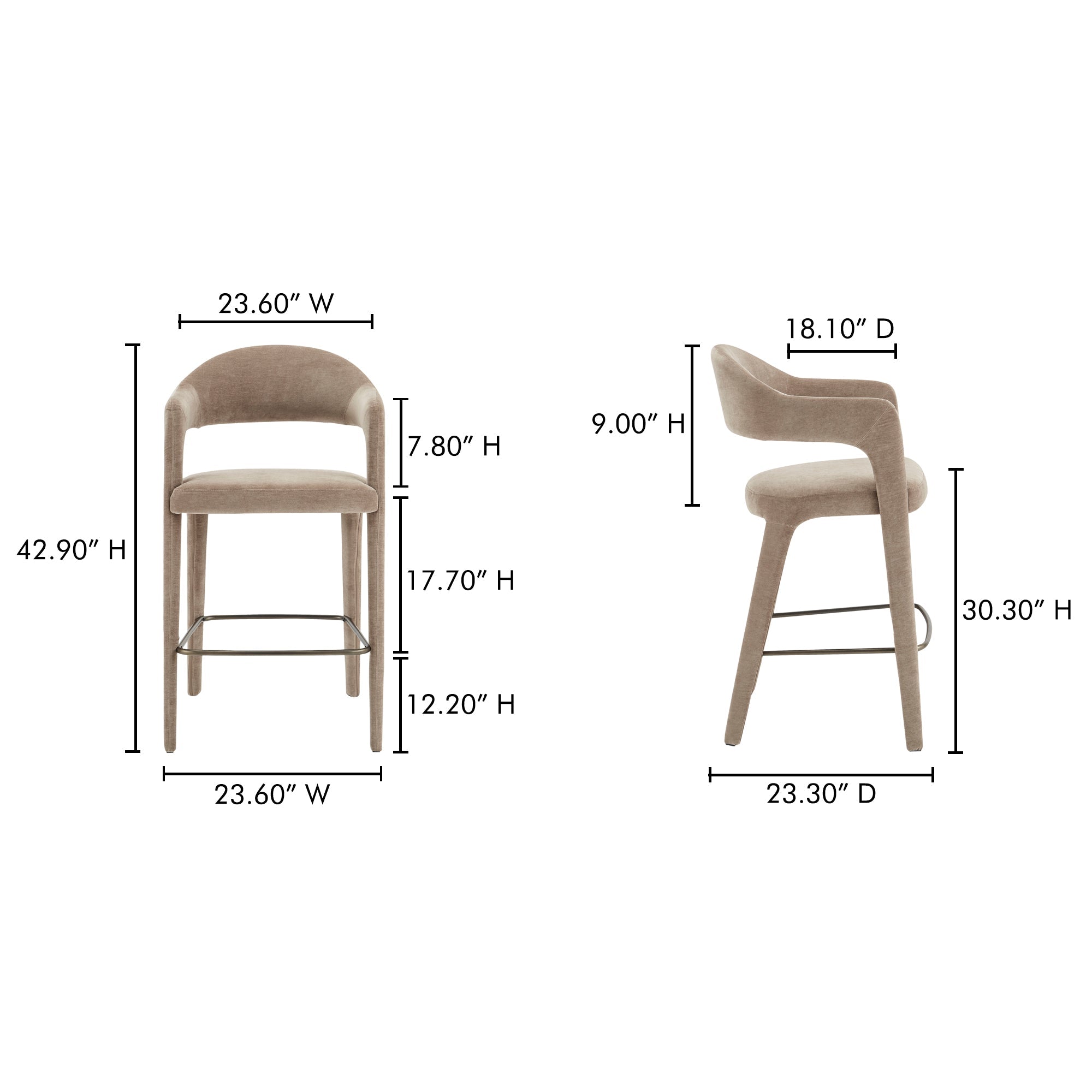 Martens Bar Stool Moes Home Collection Mhc Ym 1011 34 34
