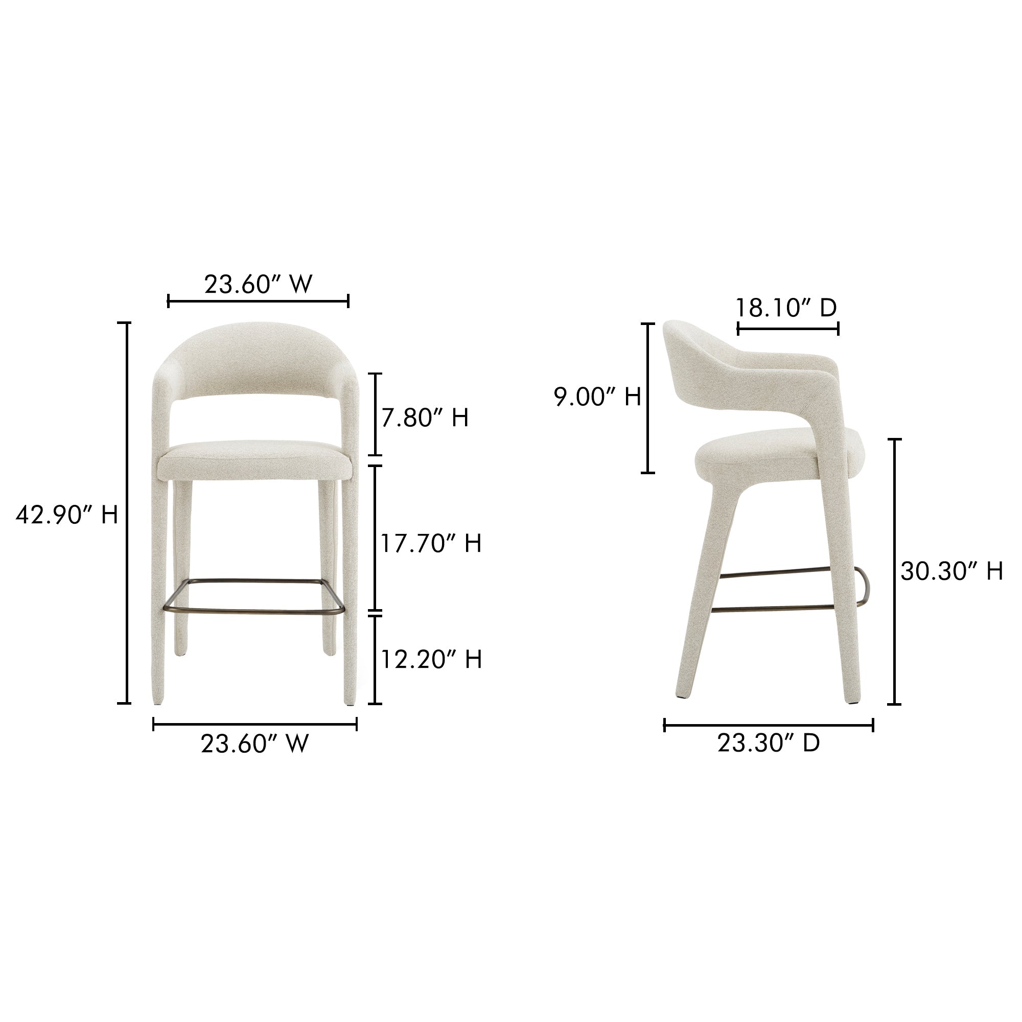Martens Bar Stool Moes Home Collection Mhc Ym 1011 34 33