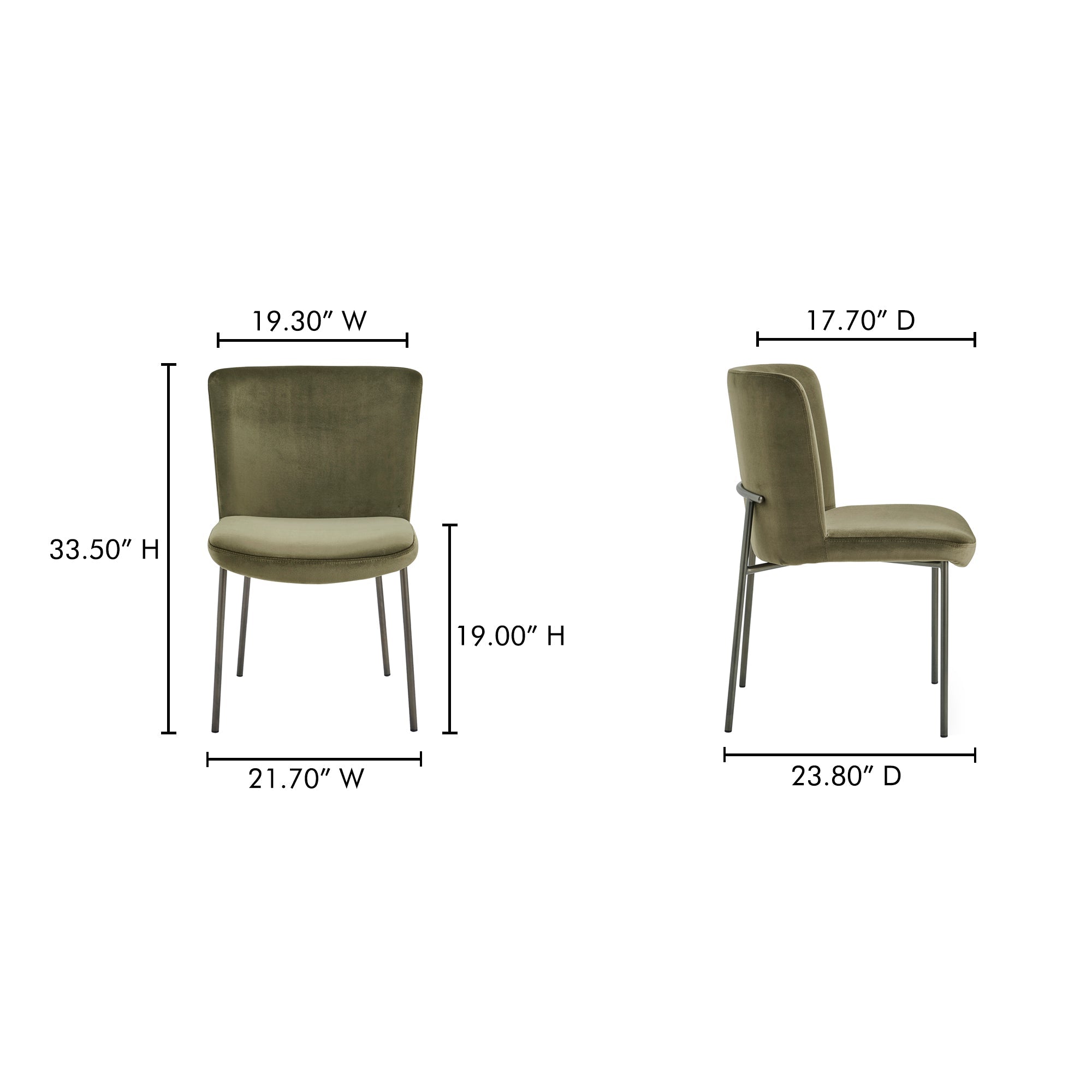 Early Dining Chair Set Of 2 Moes Home Collection Mhc Ym 1012 34 18