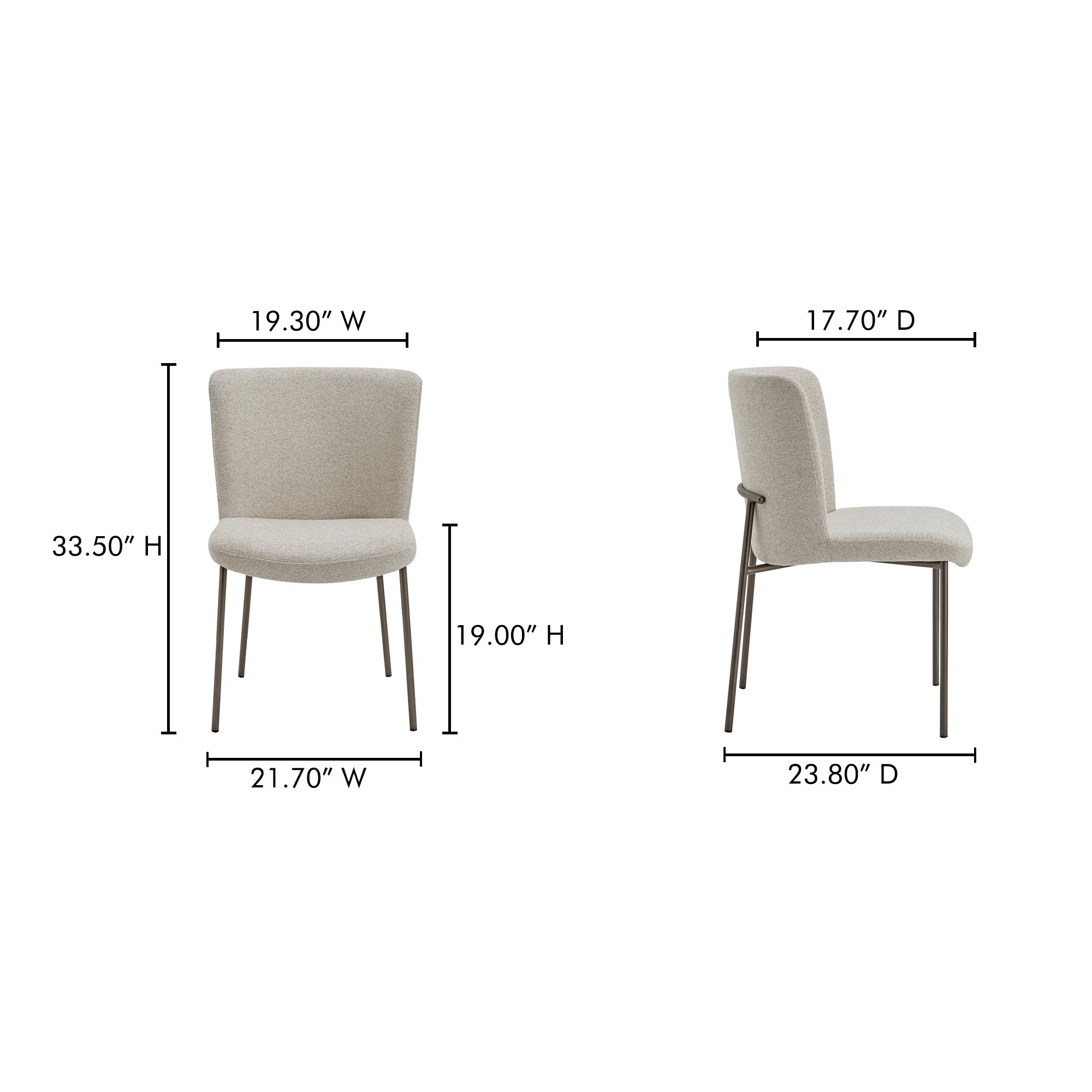 Early Dining Chair Set Of 2 Moes Home Collection Mhc Ym 1012 34 16