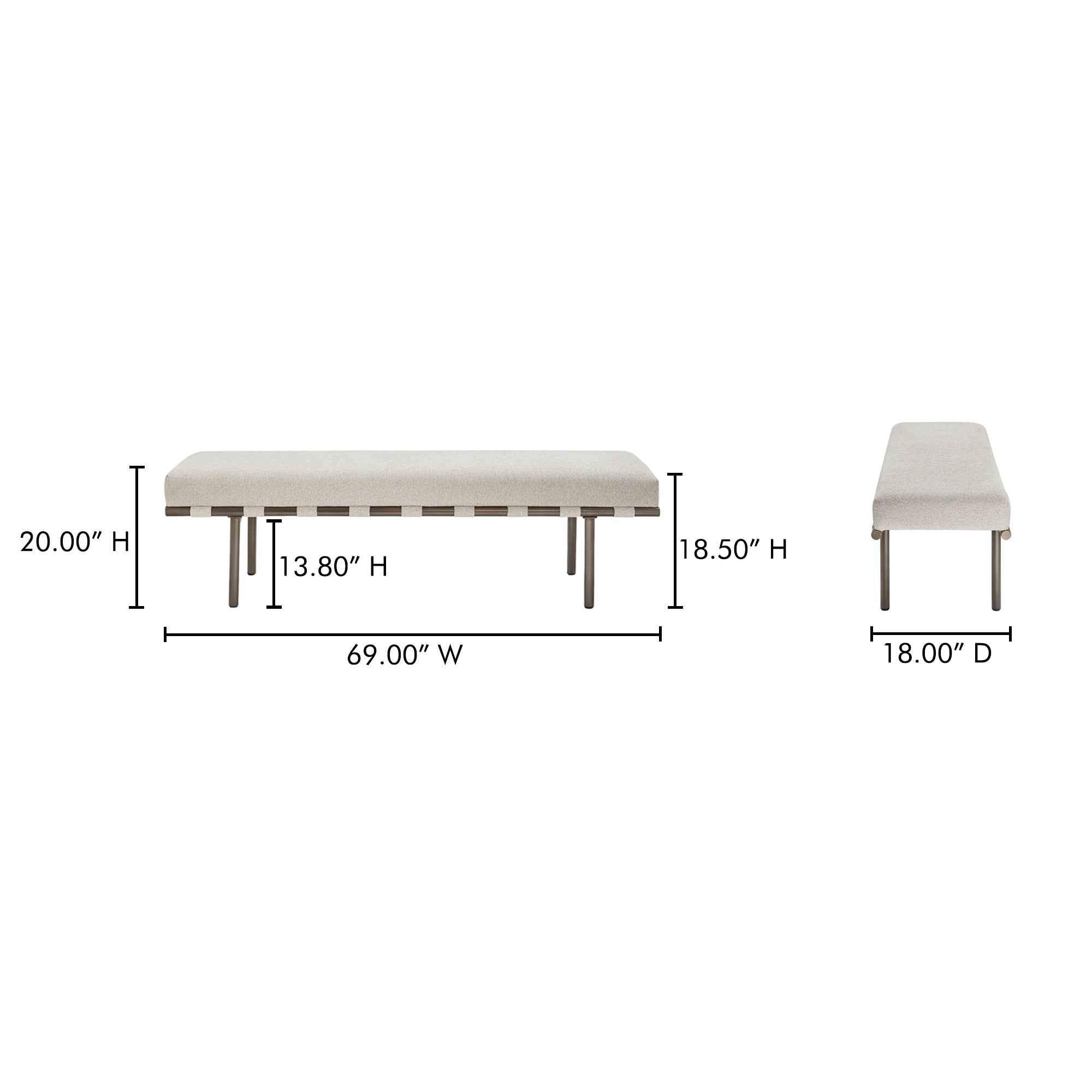 Carson Dining Bench Moes Home Collection Mhc Ym 1016 34 5