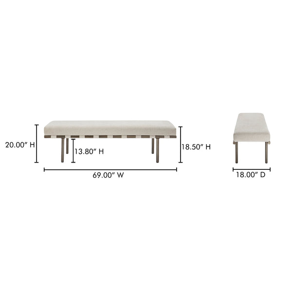 Carson Dining Bench Moes Home Collection Mhc Ym 1016 34 5