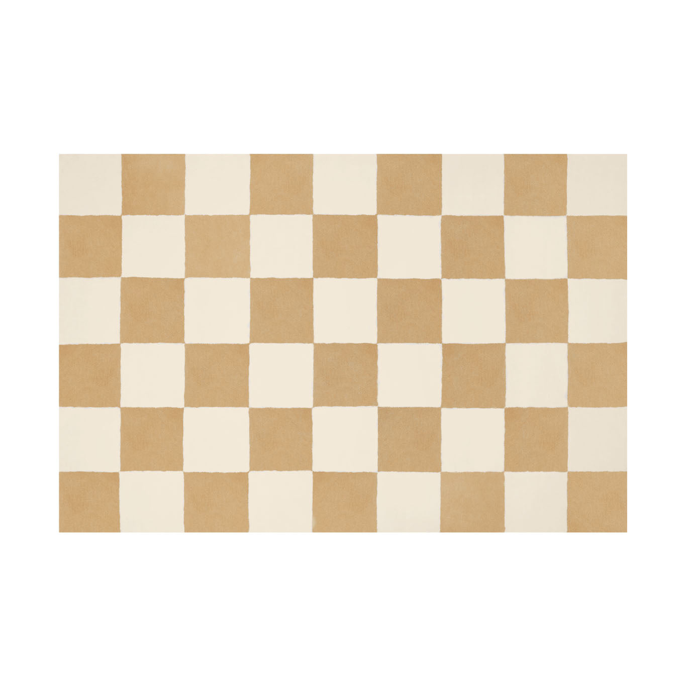 Pattern Off White Cream Check Rug Hem Hem 31364 1
