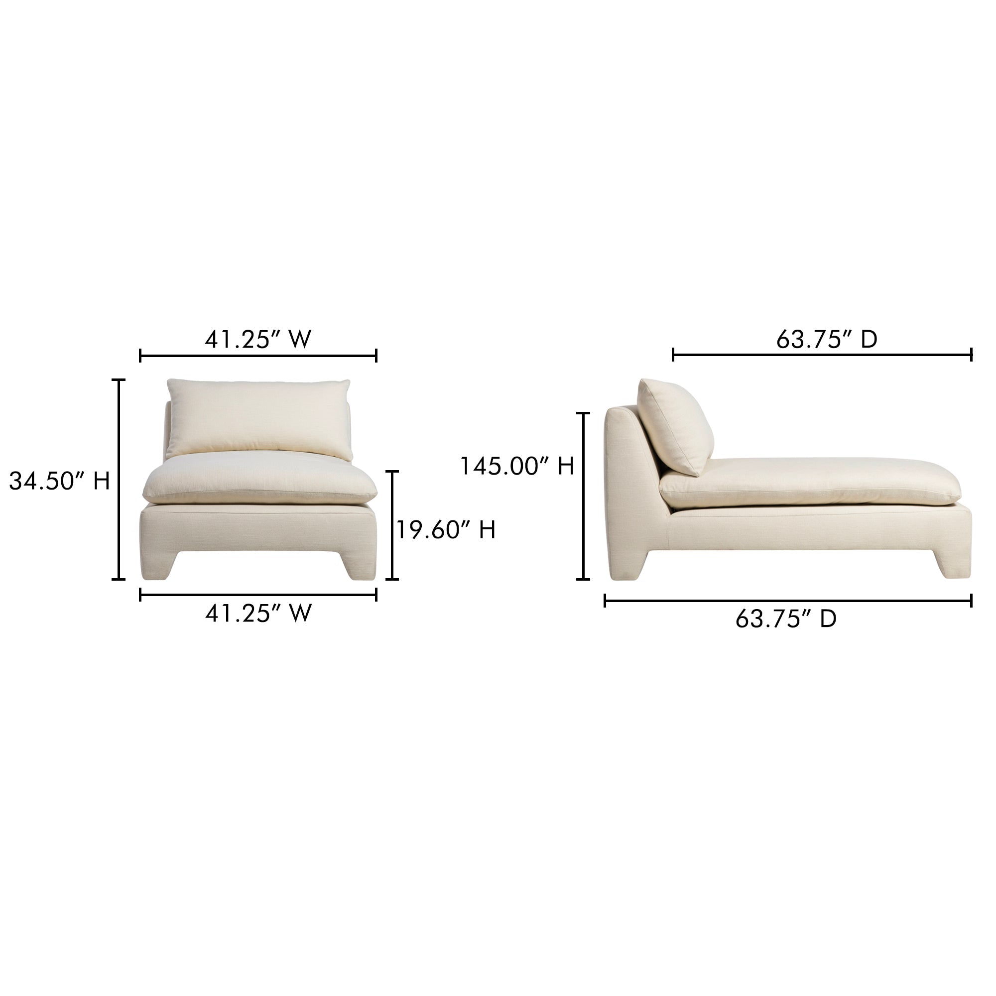 Estelle Chaise Moes Home Collection Mhc Zt 1044 05 12