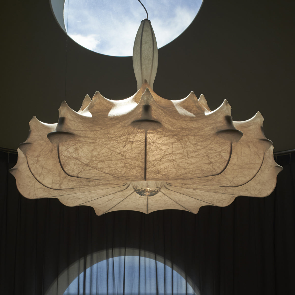 Zeppelin Plastic and Steel White Pendant Lighting