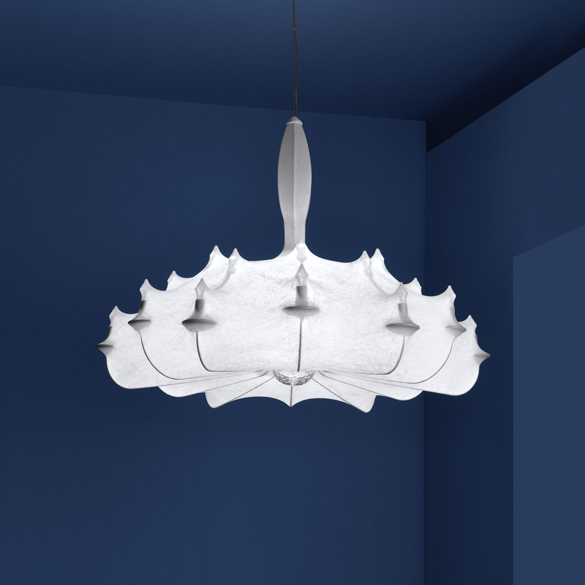 Zeppelin Plastic and Steel White Pendant Lighting