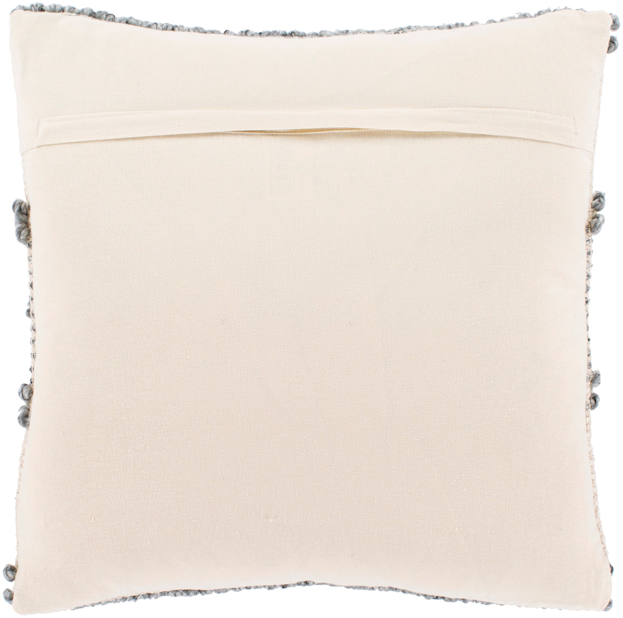 Anders ADR-006 Hand Woven Square Pillow Cream & Medium Gray by Surya