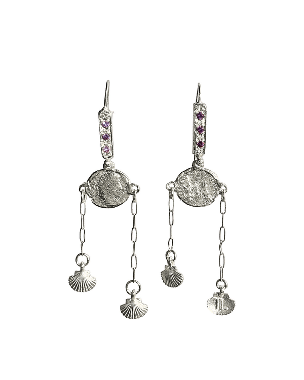 Near Miss Amethyst Earrings