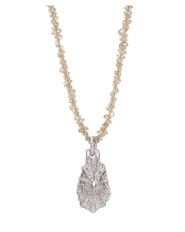 Petit Diamant Herkimer and Limpet Necklace