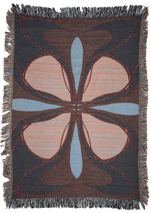 Blu Bloom Woven Blanket