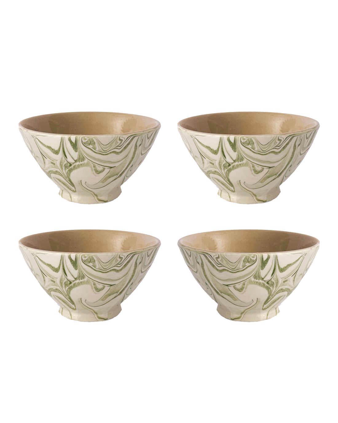 Marble Olive Ramen Bowl Set Of 4 Uvn 1000142 4
