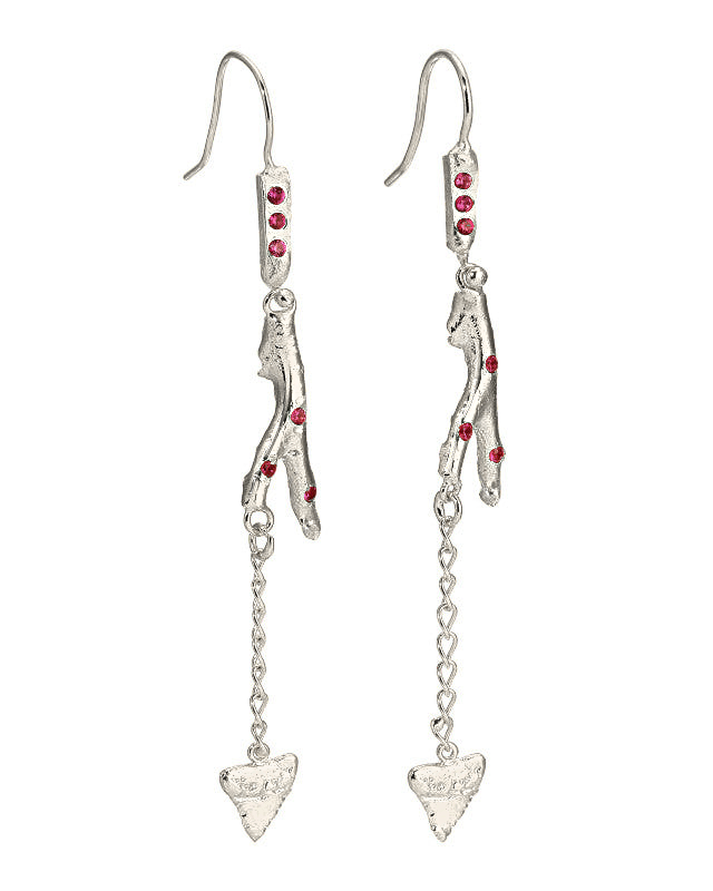 Le Chakra du Cœur Ruby Earrings Set