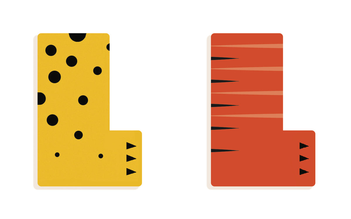 wood graphic animal letters l by djeco 1