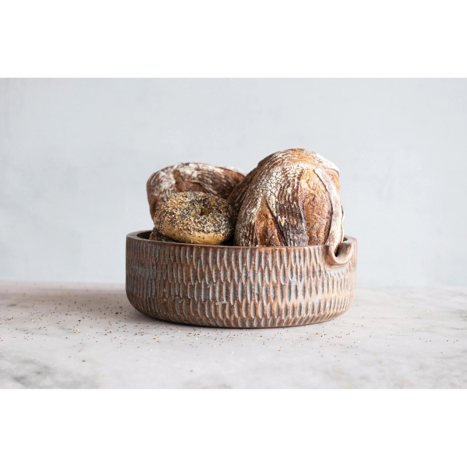 hand carved mango wood bowl with spout 5