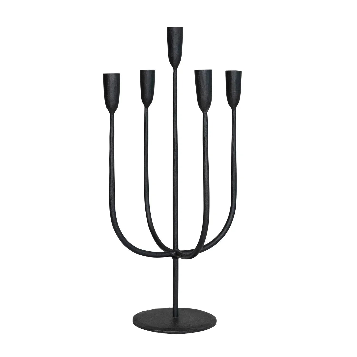Hand-Forged Metal Candelabra
