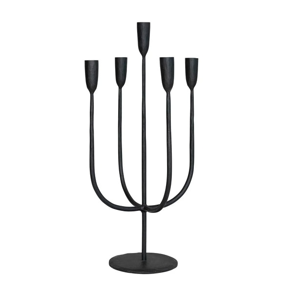 Hand-Forged Metal Candelabra