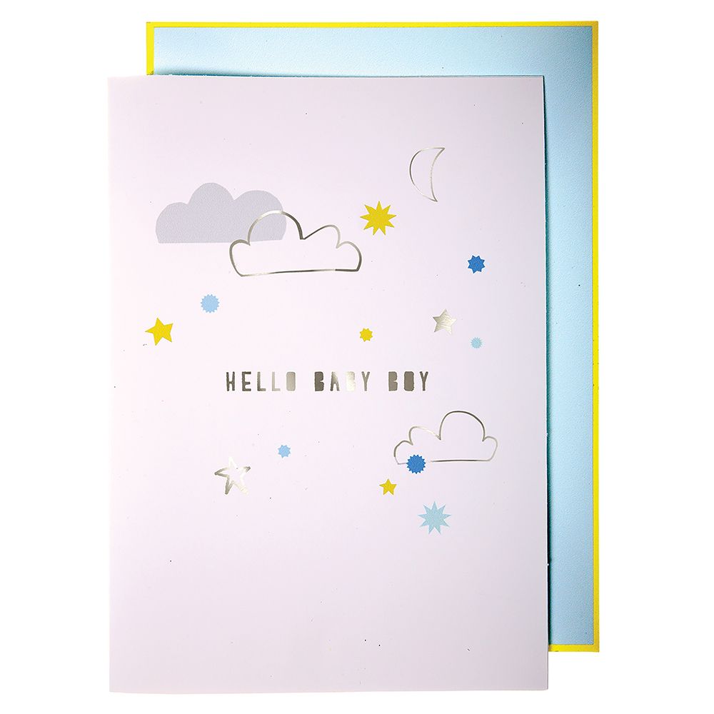 oh baby boy garland card by meri meri 1