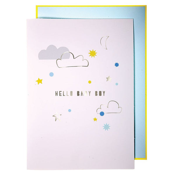 oh baby boy garland card by meri meri 1
