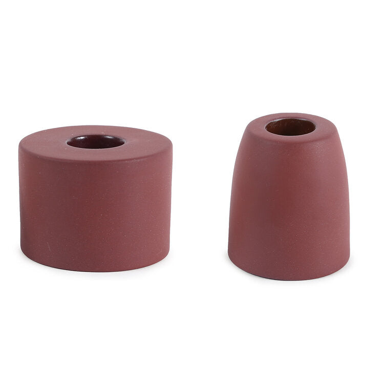 Petite Ceramic Taper Holder in Earth