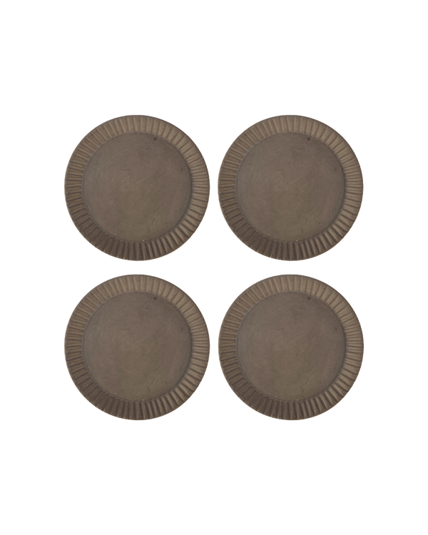 Stripes Gloss Grey Salad Plate Set Of 4 Uvn 1000113 1
