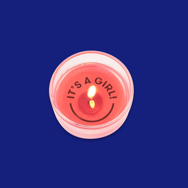 its a girl secret message candle 1