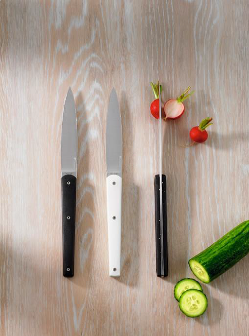 Mirror Mirage Gift Box Set of 6 Steak Knives in Anthracite by Degrenne Paris