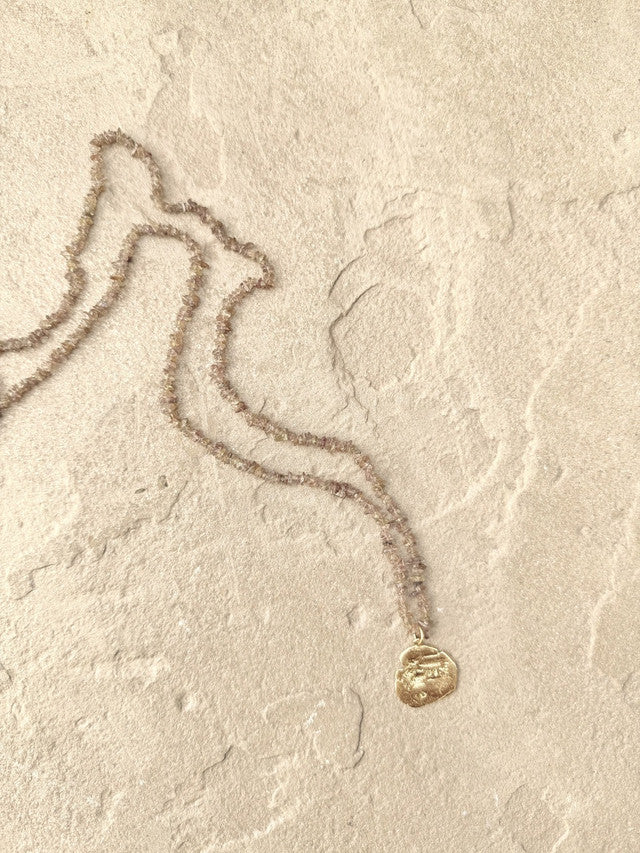 Babe Raider Quartz Long Coin Necklace 3